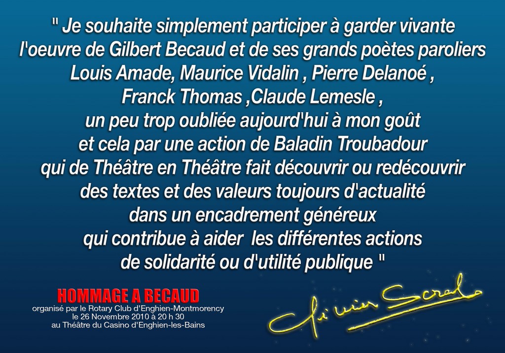 credo olivier sorel hommage gilbert becaud