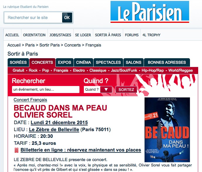 doc presse le parisien becaud dans ma peau olivier sorel